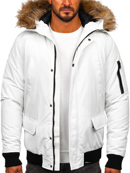 Biela pánska zimná bunda Bolf 2019A