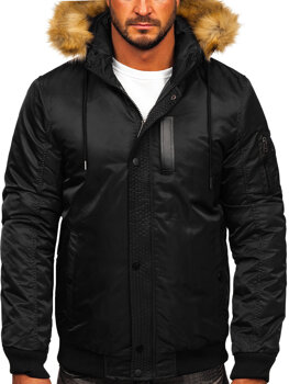 Čierna pánska zimná bunda Bolf 2129