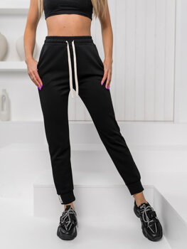 Čierne dámske teplákové jogger nohavice Bolf W7803