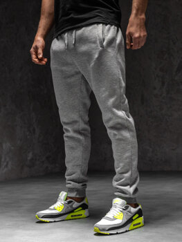 Sivé pánske teplákové jogger nohavice Bolf XW01-C