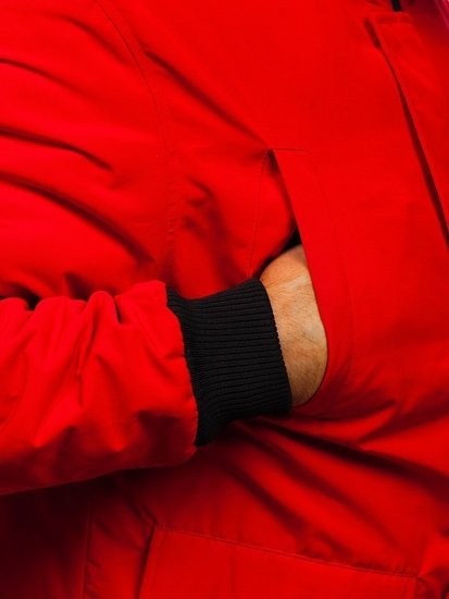 Červená pánska prechodná bunda Bolf 2019005