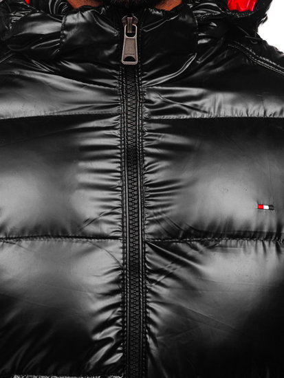 Čierna pánska prešívaná športová zimná bunda Bolf EX2138