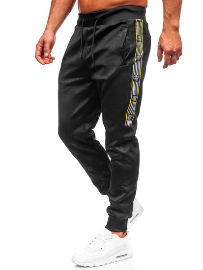 Čierne pánske jogger nohavice Bolf HM386