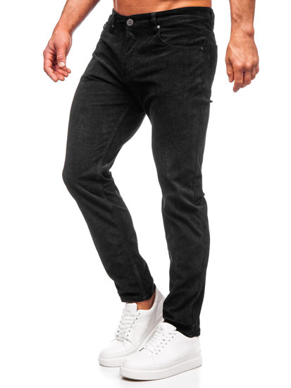Čierne pánske menčestrové nohavice Bolf KA9916
