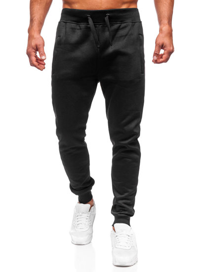 Čierne pánske teplákové jogger nohavice Bolf XW06