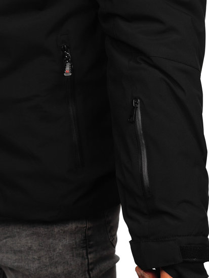 Čierno-zelená pánska športová lyžiarská zimná bunda Bolf 7507