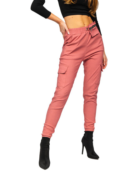 Ružové dámske cargo jogger nohavice Bolf AF5109NM