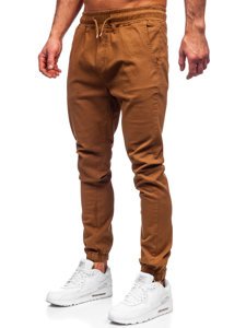 Camelowe spodnie męskie joggery Bolf 0905