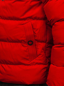 Červená pánska prešívaná zimná bunda Bolf 27M8112