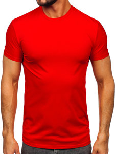Červené pánske tričko bez potlače Bolf MT3001 