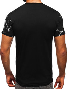 Čierne pánske bavlnené tričko Bolf 14717