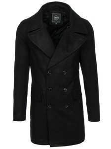 Čierny pánsky zimný kabát BOLF 1048