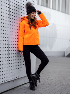 Oranžová dámska športová zimná bunda Bolf HH012