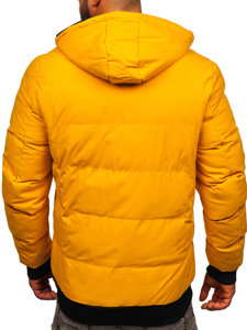 Pánska obojstranná prešívaná zimná bunda vo farbe ťavej srsti Bolf 5M761