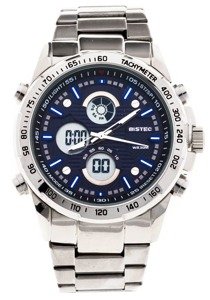 Tmavě modré ocelové pánské hodinky Bolf 210