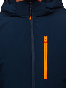 Tmavomodrá pánska športová zimná bunda Bolf HH011